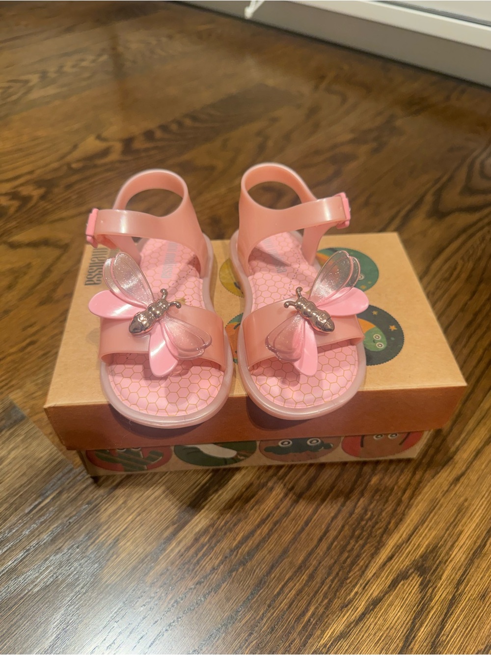Melissa Pink Butterfly Girls Sandals